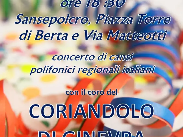 Concerto del coro "Coriandolo" a Sansepolcro