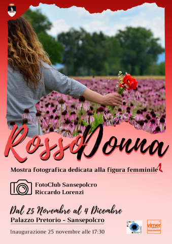 "Rosso Donna", mostra fotografica a Palazzo Pretorio