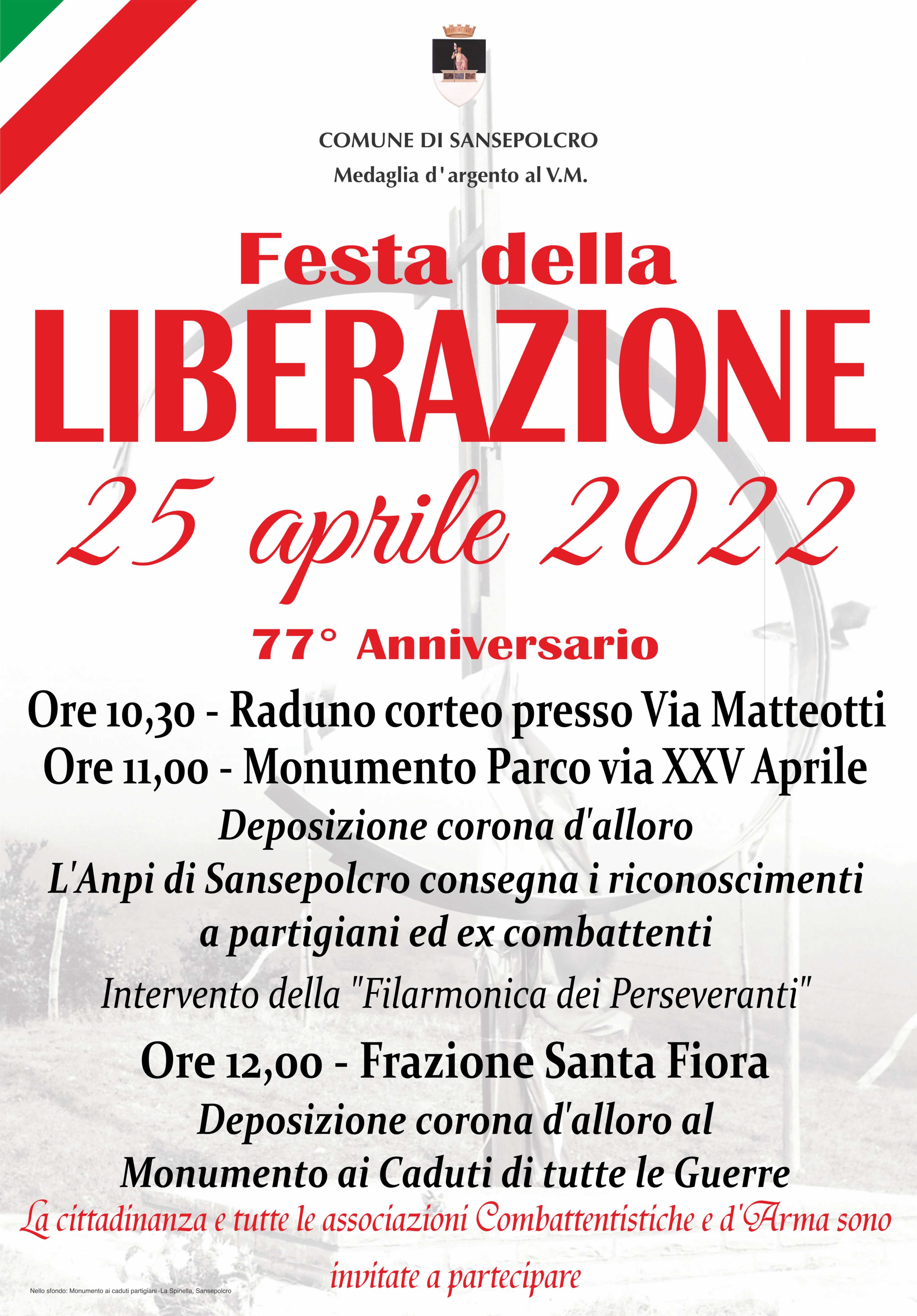 Manifesto 25 aprile 2022 