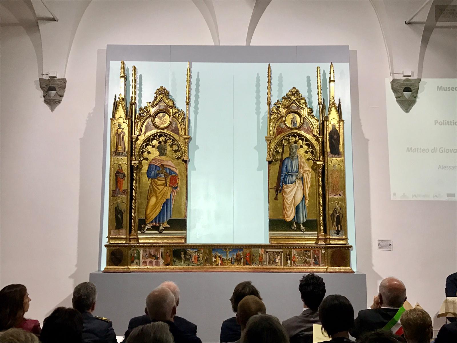 Al Museo Civico di Sansepolcro torna il Polittico di San Giovanni in Val d’Afra di Matteo di Giovanni