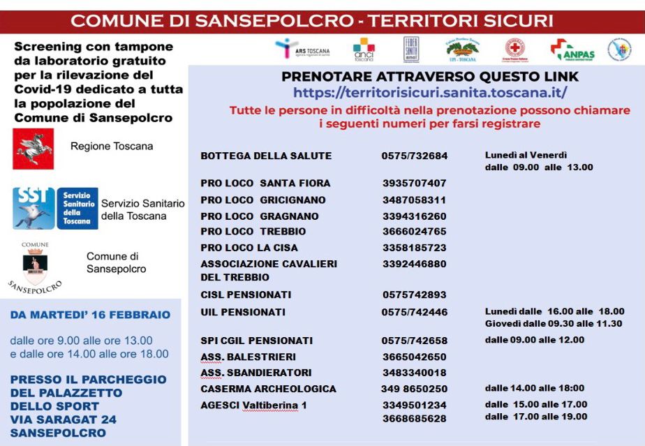 Le associazioni aiutano a prenotare per lo screening, ecco i contatti