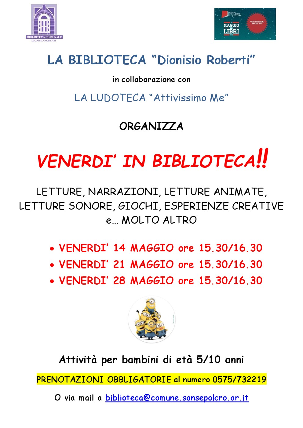 “Venerdì in biblioteca”, è tempo di letture e giochi