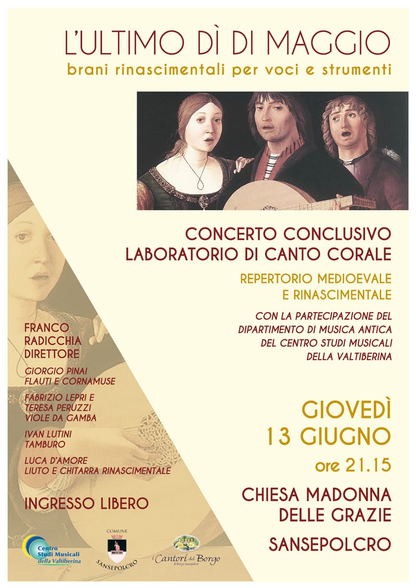 "L’ultimo dì di Maggio” concerto per voci e strumenti 